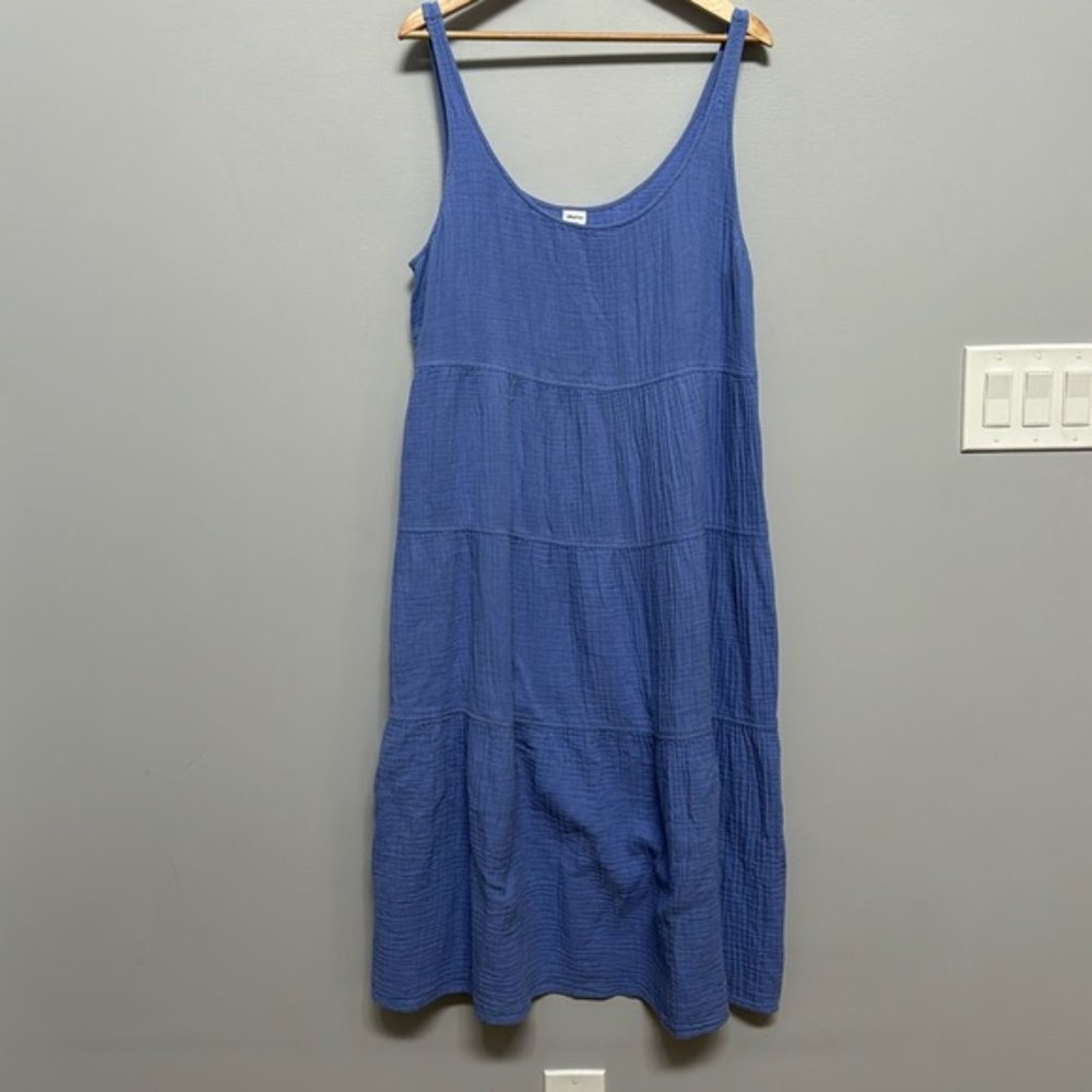 Aritzia Wilfred Periwinkle Blue Sleeveless Firefly Midi Dress Size L - Picture 4 of 9